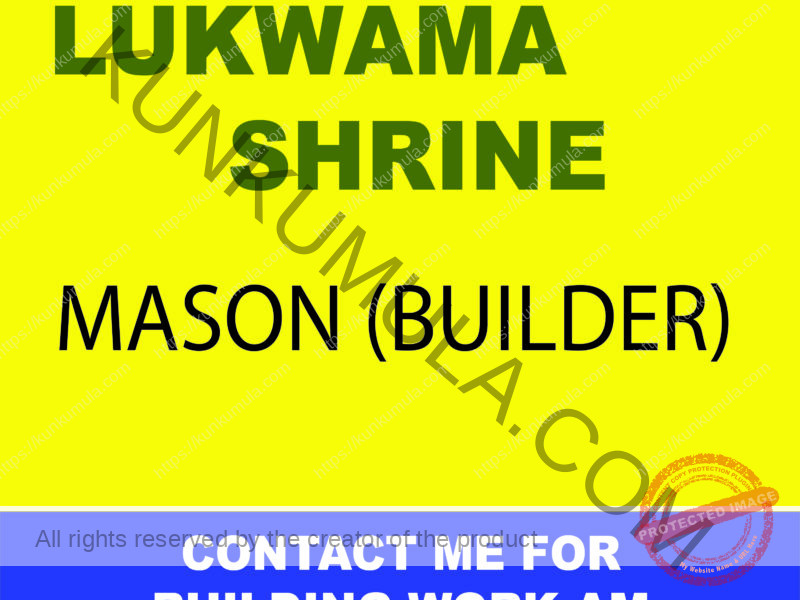 AM LUKWAMA SHRINE A MASON FROM UGANDA
