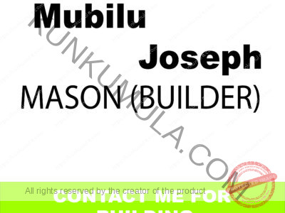 AM MUBILU JOSEPH A MASON FROM UGANDA