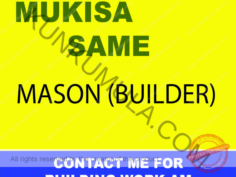 AM MUKISA SAME A MASON FROM UGANDA