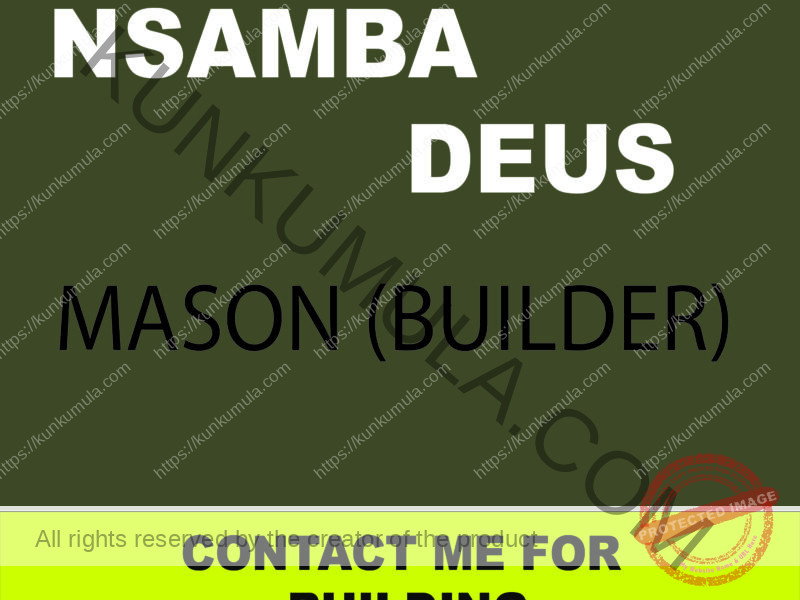 AM NSAMBA DEUS A MASON FROM UGANDA