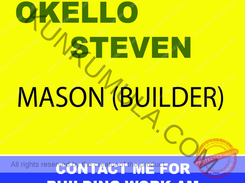 AM OKELLO STEVEN A MASON IN UGANDA