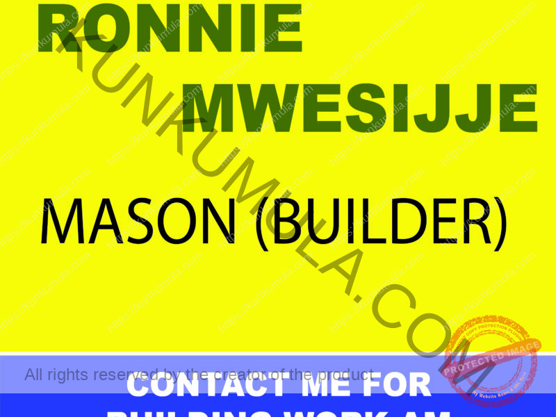 AM RONNIE MWESIJJE A MASON FROM UGANDA