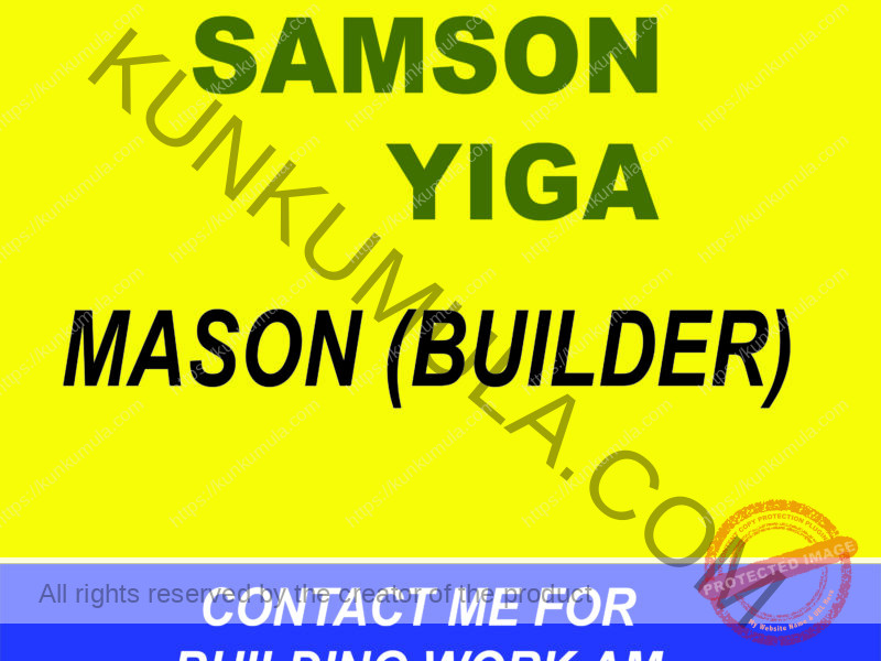 AM SAMSON YIGA A MASON FROM UGANDA