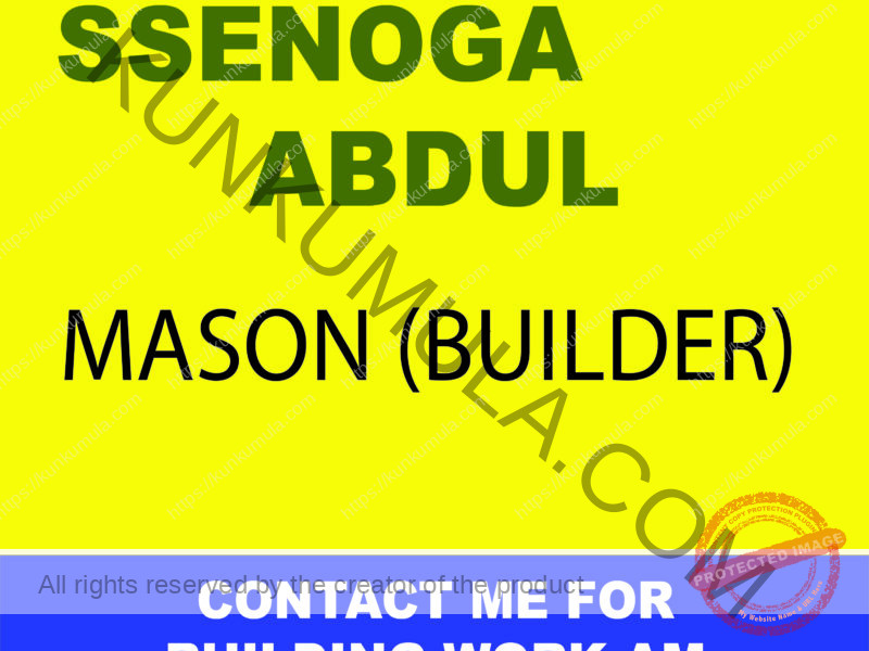 AM SSENOGA ABDUL A MASON FROM UGANDA