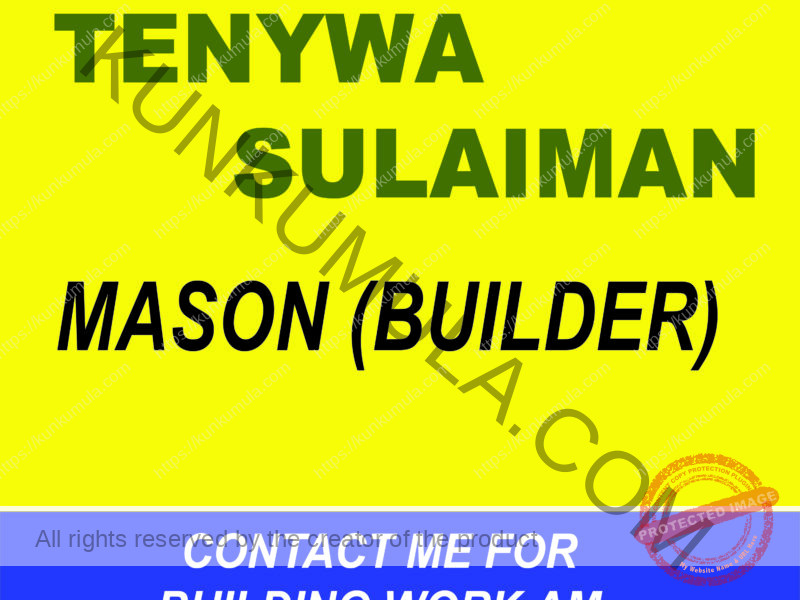 AM TENYWA SULAIMAN A MASON FROM UGANDA