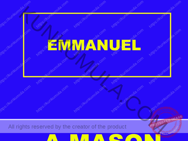 EMMANUEL AM A MASON