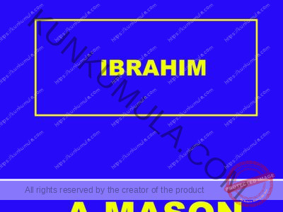 MY NAME IS IBRAHIM A MASON