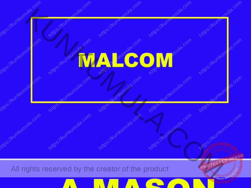 MALCOM A MASON FROM UGANDA