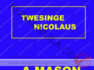TWESINGE NICOLAUS A MASON FROM UGANDA