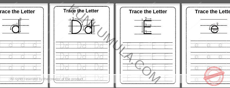 TRACING 05 Trace the Letter pdf in 76 pages