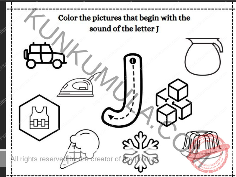 Color the pictures that begin with the sound of the letter & What's The Letter Pages and its 35 pages pdf