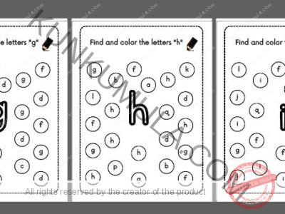 Find and color the letters 26 Pages pdf