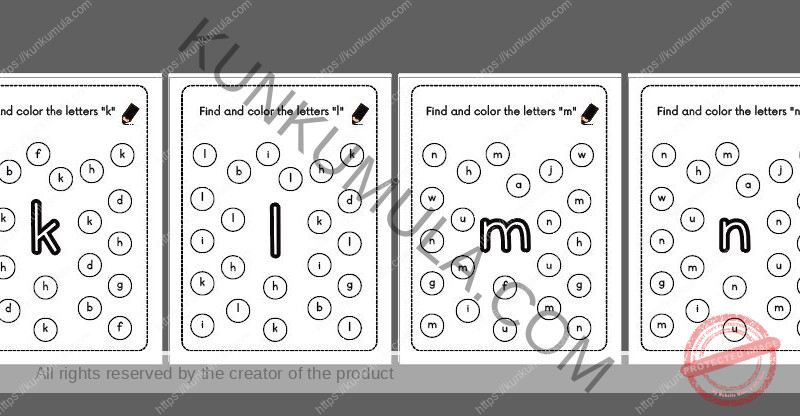 Find and color the letters 26 Pages pdf