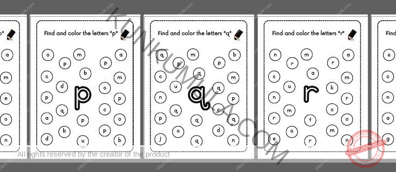 Find and color the letters 26 Pages pdf