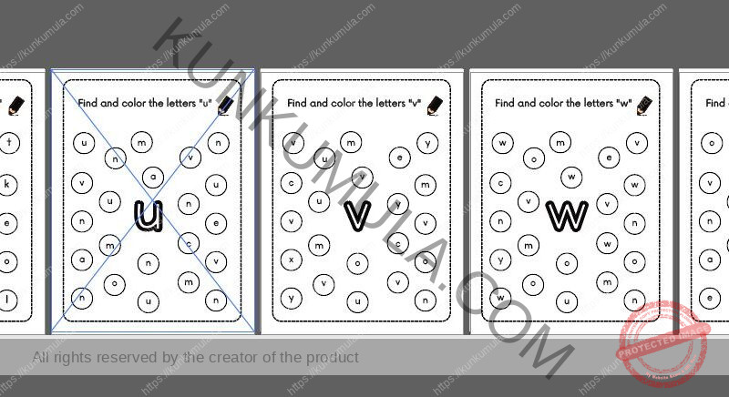 Find and color the letters 26 Pages pdf