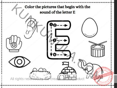 Color the pictures that begin with the sound of the letter & What's The Letter Pages and its 35 pages pdf