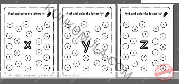 Find and color the letters 26 Pages pdf