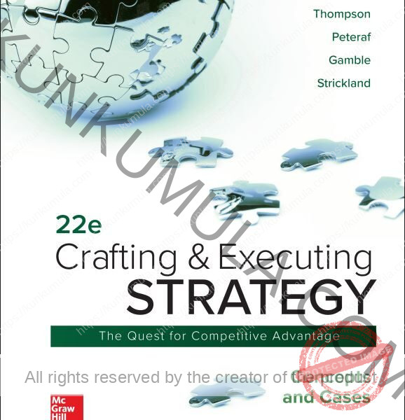 Crafting executing strategy the quest for competitive advantage concepts and cases Book in Pdf
