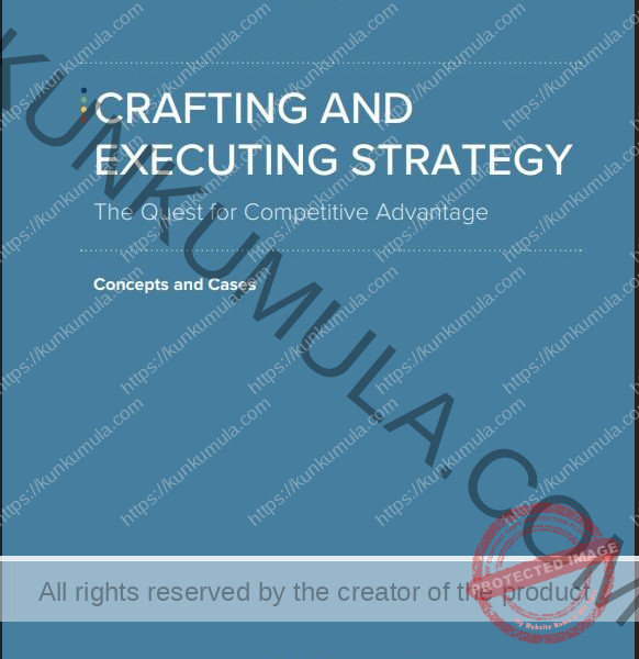 Crafting executing strategy the quest for competitive advantage concepts and cases Book in Pdf