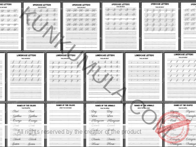 HANDWRITING TRACING 10 UPERCASE LETTERS trace and repeat .pdf in 100 pages