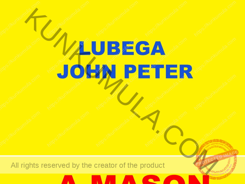 LUBEGA JOHN PETER A MASON