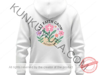 Let The Faith Grow Matthew 17;20 A Christian T- Shirt Design Artwork for T-shirts, hoodies, tote bags, wall art, stickers, mugs, and more PNG