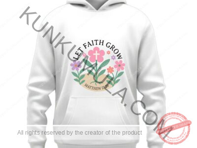 Let The Faith Grow Matthew 17;20 A Christian T- Shirt Design Artwork for T-shirts, hoodies, tote bags, wall art, stickers, mugs, and more PNG