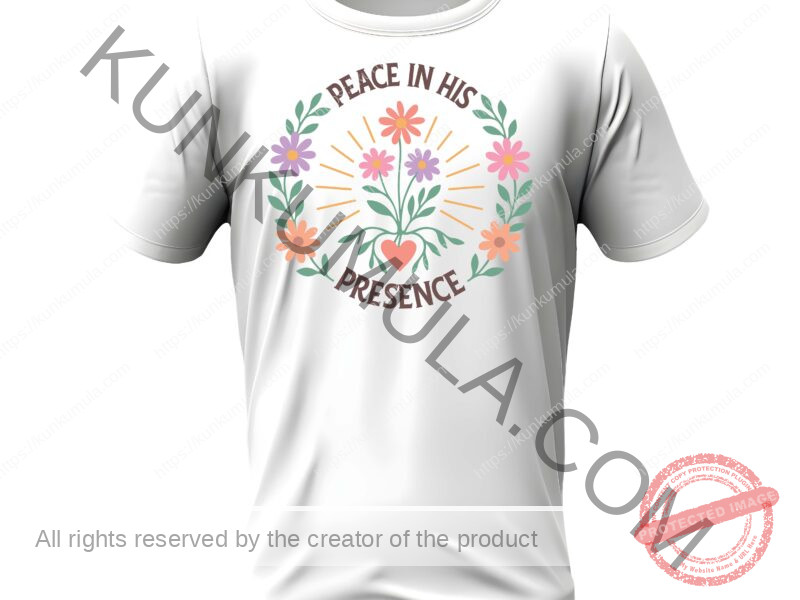PEACE IN HIS PRESENCE CHRISTIAN T SHIRT BRANDS Vintage Boho Floral Christian-06