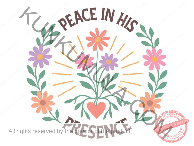 PEACE IN HIS PRESENCE CHRISTIAN T SHIRT BRANDS Vintage Boho Floral Christian-06