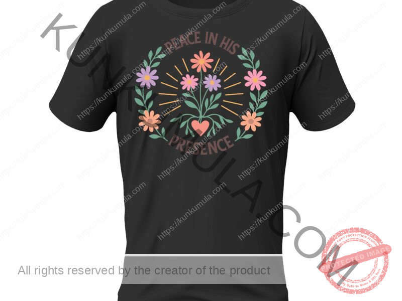 PEACE IN HIS PRESENCE CHRISTIAN T SHIRT BRANDS Vintage Boho Floral Christian-06
