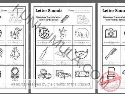 Trace the letter, then color the picture.pdf in 8 pages