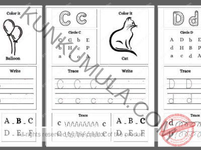 TRACING 09 Identify and circle the objects starting with letter 26 Pages in Pdf