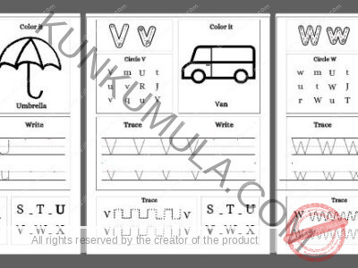 TRACING 09 Identify and circle the objects starting with letter 26 Pages in Pdf