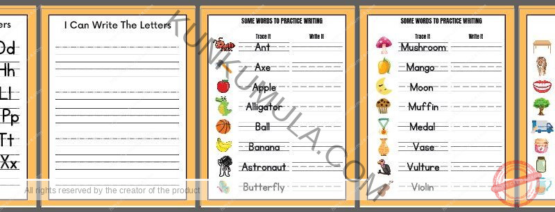 SOME WORDS TO PRACTICE WRITING