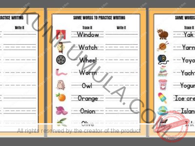 SOME WORDS TO PRACTICE WRITING