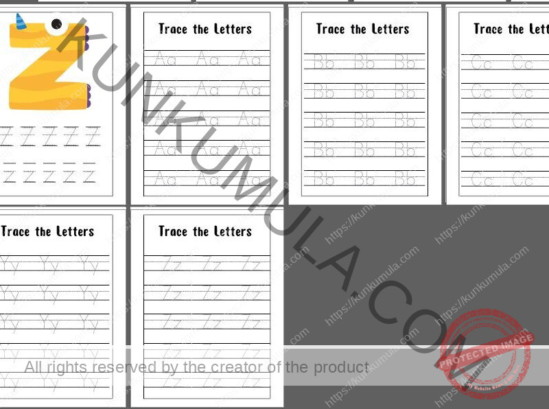 TRACING 11 Trace the Letters Pdf 52 Pages