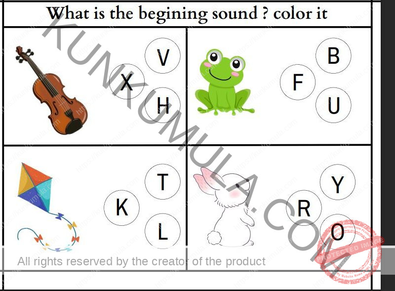 What is the begining sound color it Pages, What is the letter Pages And WHATS THE Starts WITH CH 14 Pages