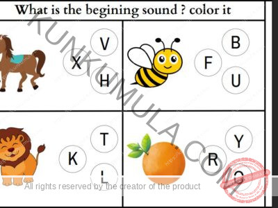 What is the begining sound color it Pages, What is the letter Pages And WHATS THE Starts WITH CH 14 Pages