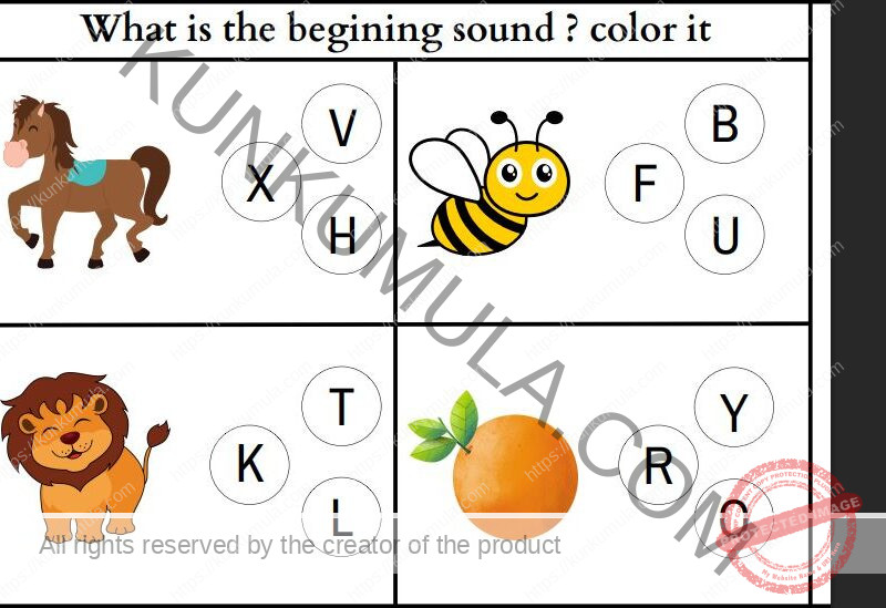 What is the begining sound color it Pages, What is the letter Pages And WHATS THE Starts WITH CH 14 Pages
