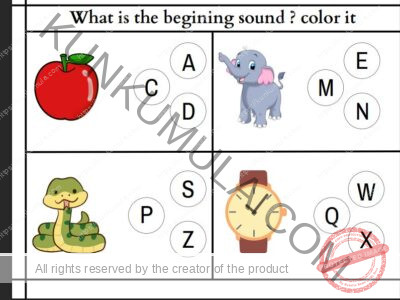 What is the begining sound color it Pages, What is the letter Pages And WHATS THE Starts WITH CH 14 Pages