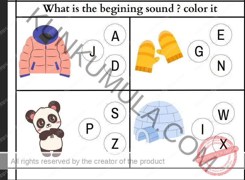 What is the begining sound color it Pages, What is the letter Pages And WHATS THE Starts WITH CH 14 Pages