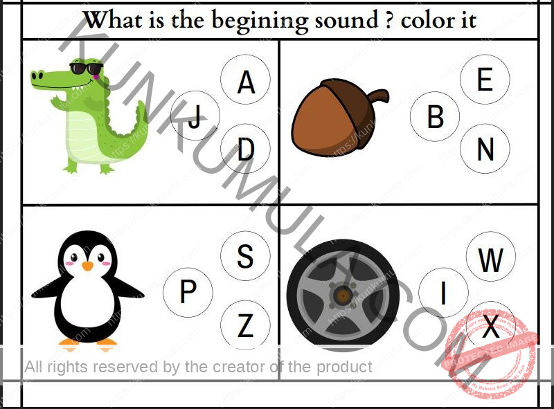 What is the begining sound color it Pages, What is the letter Pages And WHATS THE Starts WITH CH 14 Pages