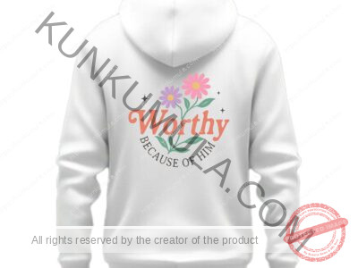 Christian t shirt design, worthy because of him, faith based apparel, christian artwork for sale, gospel streetwear uganda, christian clothing design, bible verse t shirt design, jesus inspired fashion, christian print ready artwork,