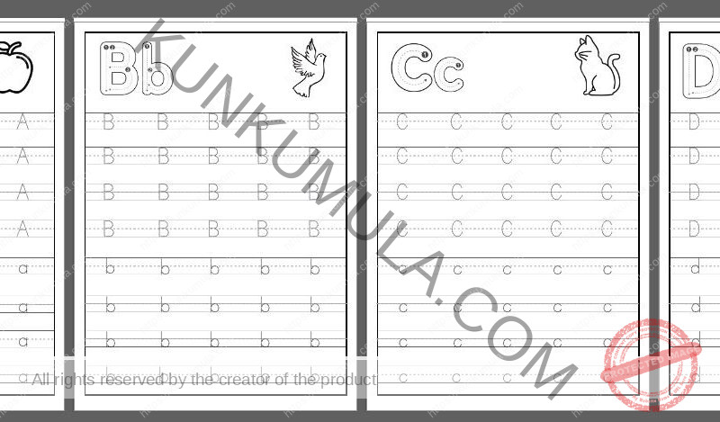 TRACING 02 Trace the letter, then color the picture.pdf in 26 pages