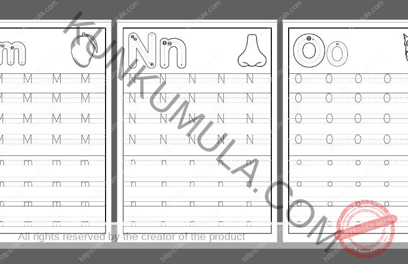 TRACING 02 Trace the letter, then color the picture.pdf in 26 pages