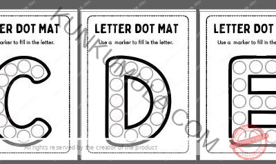 DO A DOT - LETTER DOT MAT Use a marker to fill in the letter 26 Pages