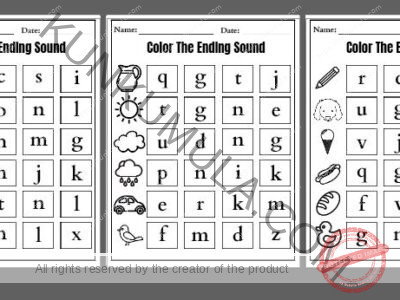 Color The Ending Sound 10 Pages pdf