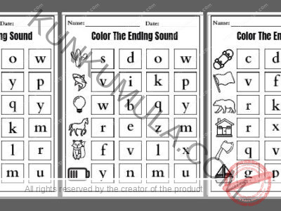 Color The Ending Sound 10 Pages pdf