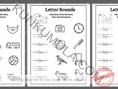 TRACING 04 Trace the letter, then color the picture.pdf in 26 pages
