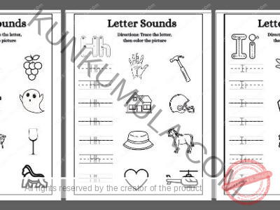 TRACING 04 Trace the letter, then color the picture.pdf in 26 pages